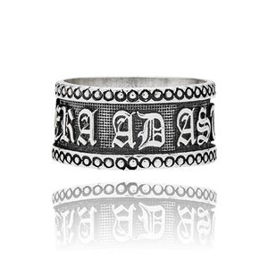 Silver 925 ring for Aspera ad astra