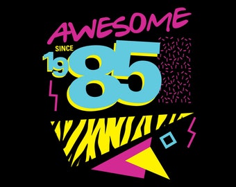 Seit 1985 SVG, 80er Jahre Birthday Design (Digitaler Download