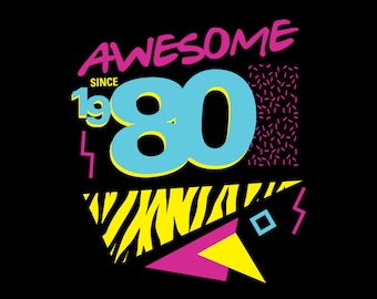 Since 1980 SVG, 80s Birthday Design (Digital Download)