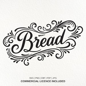 Bread Decorative Label. Instant download svg, png, eps, jpg.