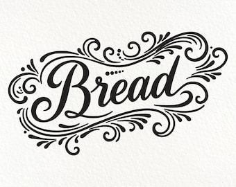 Etiqueta decorativa para pan. Descarga instantánea en formato SVG, PNG, EPS y JPG.