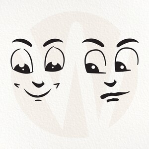 Facial Expressions SVG. Cartoon Faces SVG, Instant Digital Download. - Etsy
