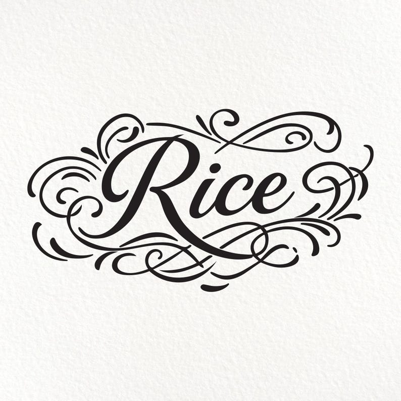 Rice Decorative Label. Instant Download in Svg, Png, Jpg, Pdf, Dxf ...