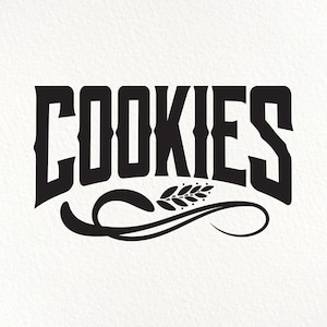 Cookies Decorative Label. Instant download svg, png, eps, jpg.