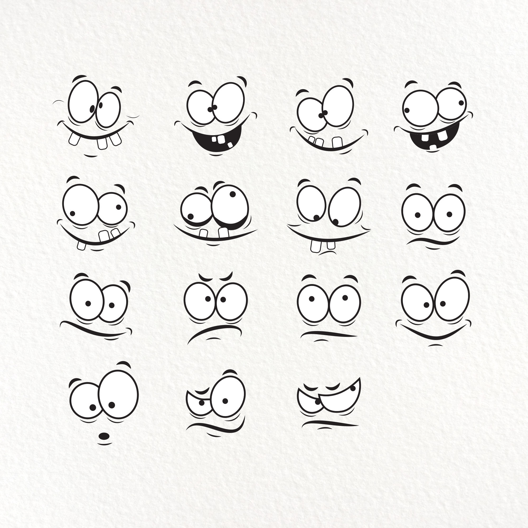 Faces Svg Eps Png Dxf Cartoon Facial Expressions Cricut - Etsy Faces Svg Eps Png Dxf Cartoon Facial Expressions Cricut - Etsy