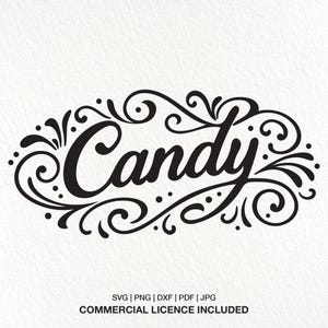 Candy Decorative Label. Instant Download in svg, png, pdf, jpg, dxf formats.