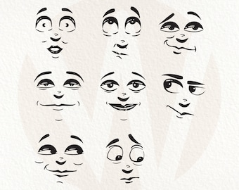 expressions of cartoon face 17398382 PNG