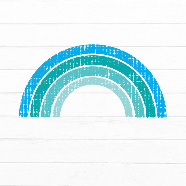 Download Rainbow SVG PNG for Sublimation Blue Distressed Vintage ...