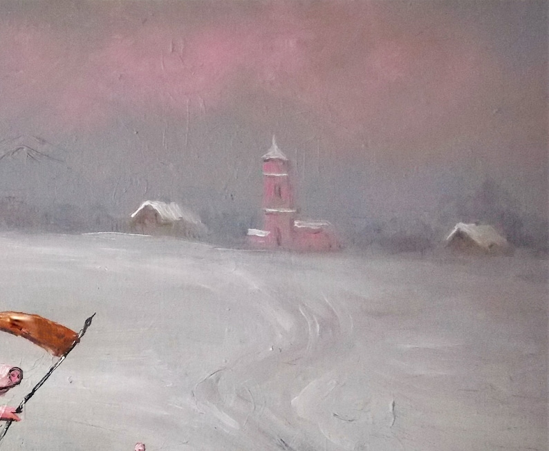 Whimsical artwork original, Whimsical animal art on canvas, Surrealism painting, Whimsical landscape painting, Surreal oil painting, Fantasy landscape wall art, Funny artwork