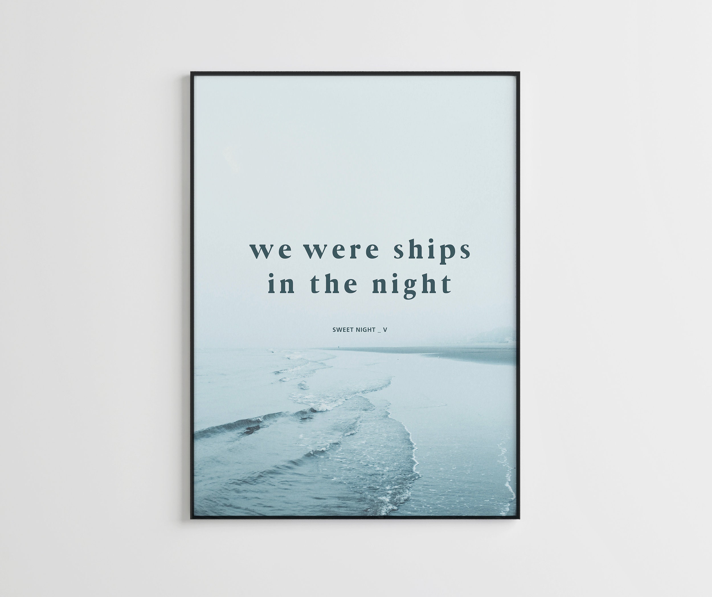 Bts Sweet Night Lyrics Bts V K Pop Poster Kpop Print Etsy