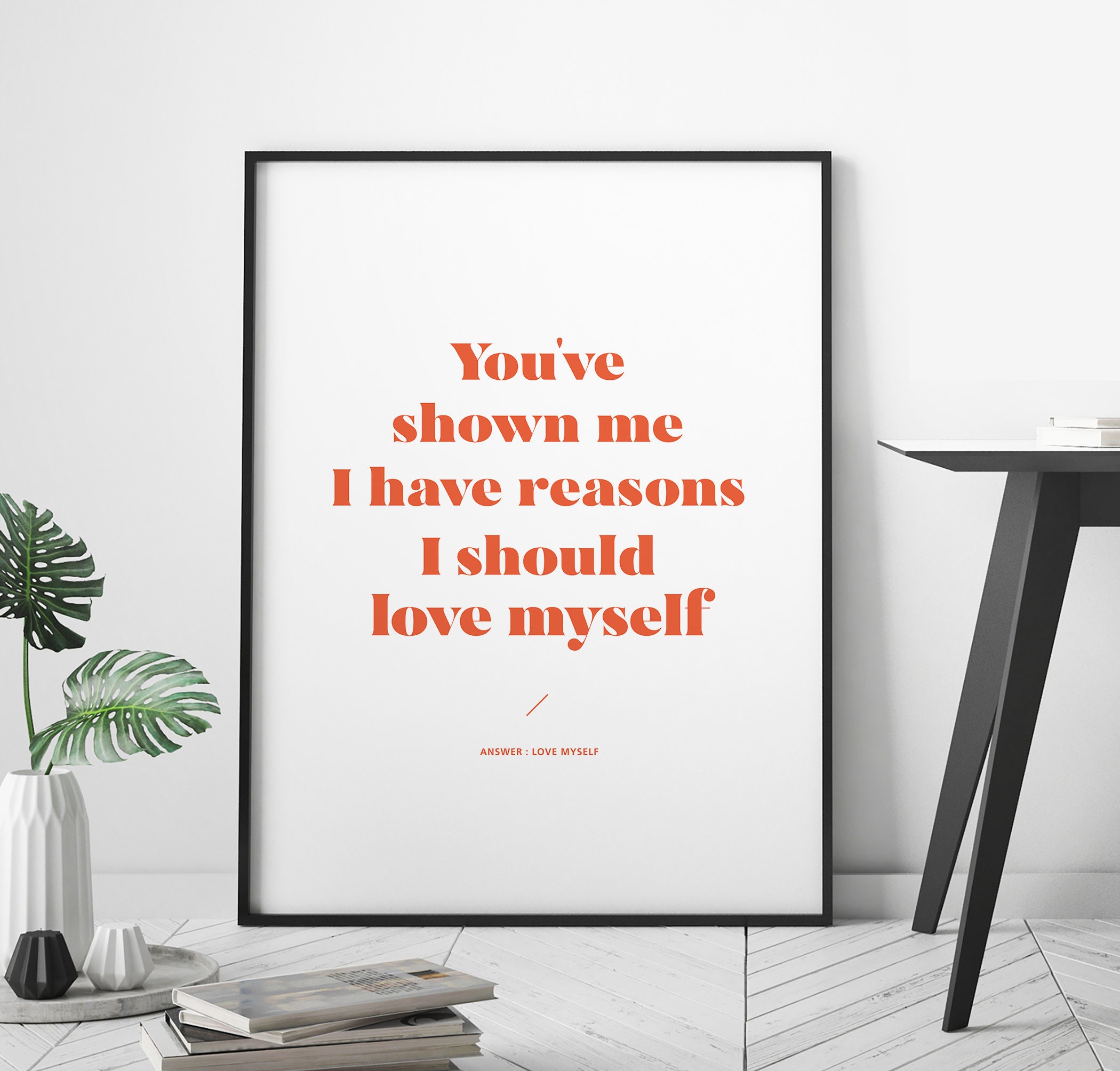 Bts Answer Love Myself Lyrics Bts Art K Pop Poster Bts Etsy