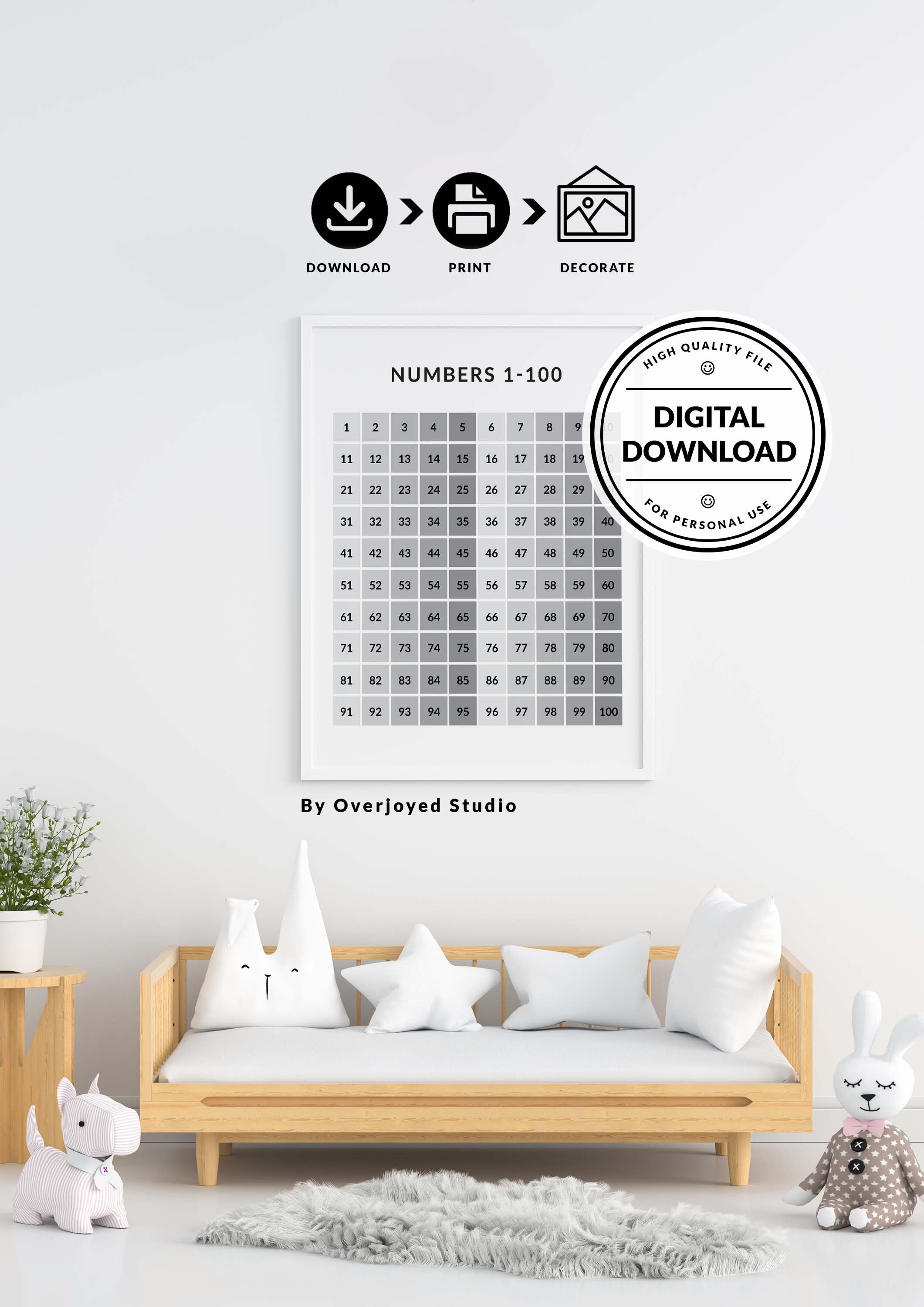 number chart 1 100 homeschool resources educational print etsy