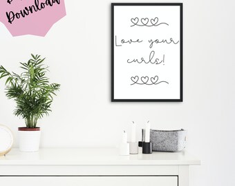 Regalos de pelo rizado/Amo tus rizos/Pelo rizado/Regalos únicos/Chica rizada/Rizos de amor/Regalos para ella/Regalos lindos/Regalo de pelo rizado