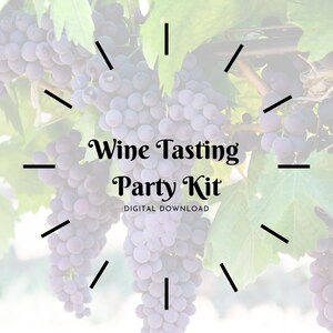 Wine Tasting Party Kit/Wine Tasting Game Grape Theme/Wine Party Ideas/Score Cards/Tasting Sheet/Virtual Game/Girls Night