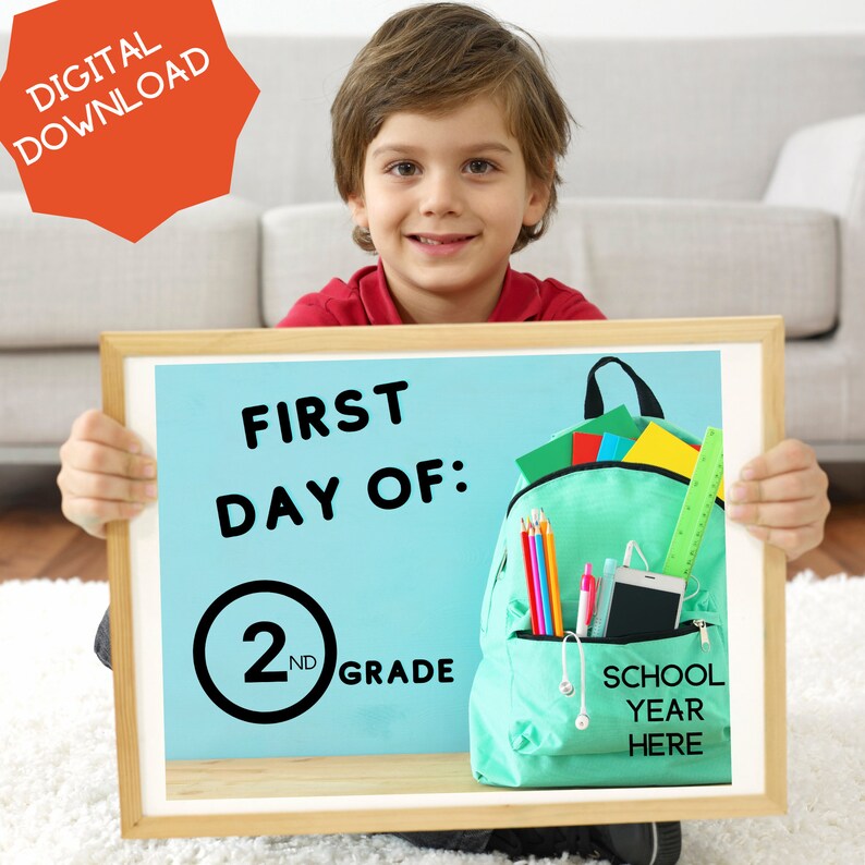 First Day of Second Grade First Day of Class Printable Back - Etsy