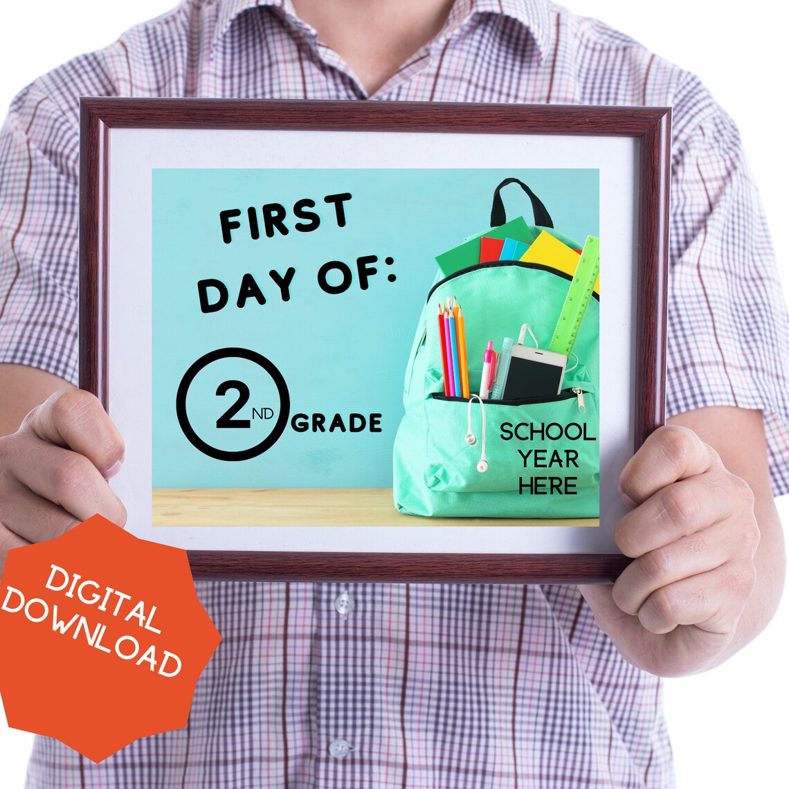 First Day of Second Grade First Day of Class Printable Back - Etsy