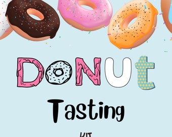 Kit de degustación de donas, Noche de juegos, Juegos divertidos, Juego de despedida de soltera, Juegos únicos, Noche de juegos, Juegos de comida, Juego de baby shower, Juegos familiares