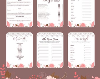 Juegos de Baby Shower/Juegos de Baby Shower Imprimibles/Juegos de Baby Shower Virtuales/Juegos de Ducha Interactivos