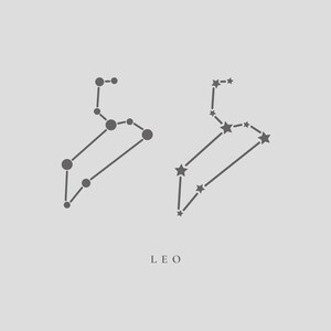 Leo, Zodiac Sign, Constellation, Stars, Instant Download Design, Aesthetic Minimal Vector Art, SVG, PNG