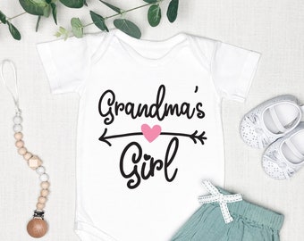 Grandma's Girl Svg Png, Grandma Svg, Baby Girl Svg Clipart with Saying, Toddler Svg for Girls Onesie, Grandkids Svg, Nana Clipart Cut Files