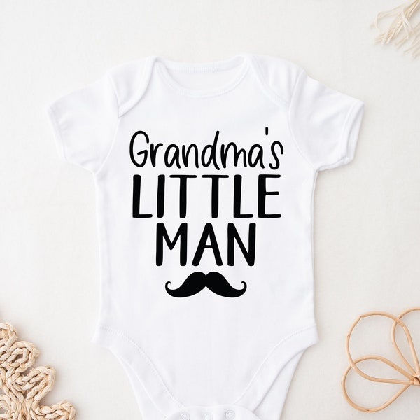 Grandma's Little Man SVG PNG, Baby Boy Svg, Newborn Svg, Toddler Grandkids Svg, Grandma Svgs for Boys Babies, Grandma Announcment Clipart