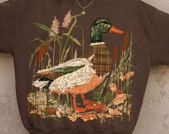 Mallard Duck Fall PNG, Vintage Duck Hunting Shirt Design, Autumn Duck Hunter Clipart, Rustic Waterfowl Hunting Sublimation, Wildlife Png