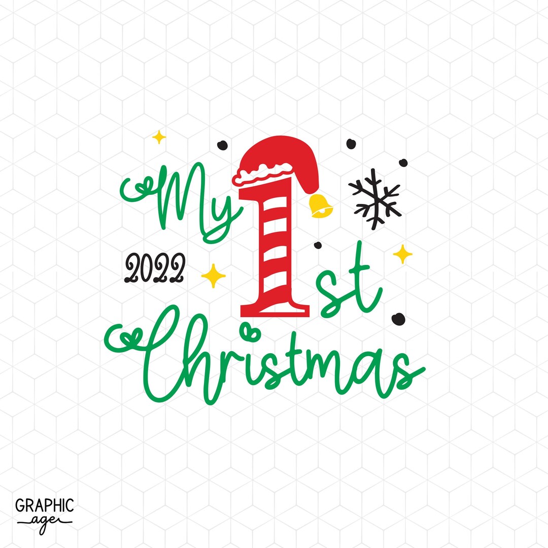 Babys First Christmas 2022 Svg My 1st Christmas SVG PNG Files Etsy