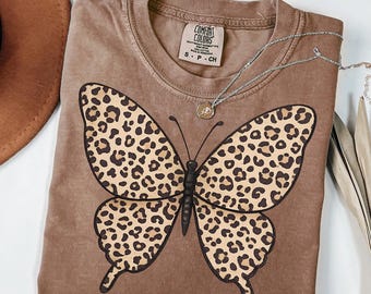 Leopard Butterfly PNG, Spring Png Design, Trendy Cheetah Animal Clipart, Digital Download File, Retro Summer Sublimation Image