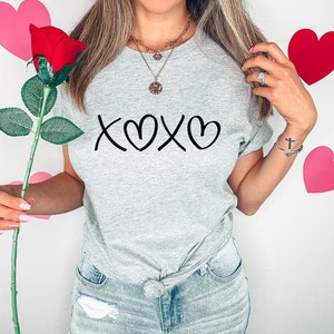 Xoxo SVG, Valentine Svg voor Shirts, Valentijnsdag Svg Files voor Cricut, Knuffels Hart Kussen Svg, Hart Kus Svg Vector Clipart