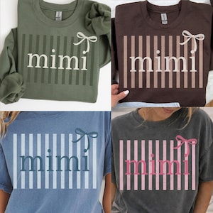 Striped Mimi PNG Bundle, Mom Png Desing, Mothers Day Clipart, Coquette Mom Shirt Graphic, Commercial Use