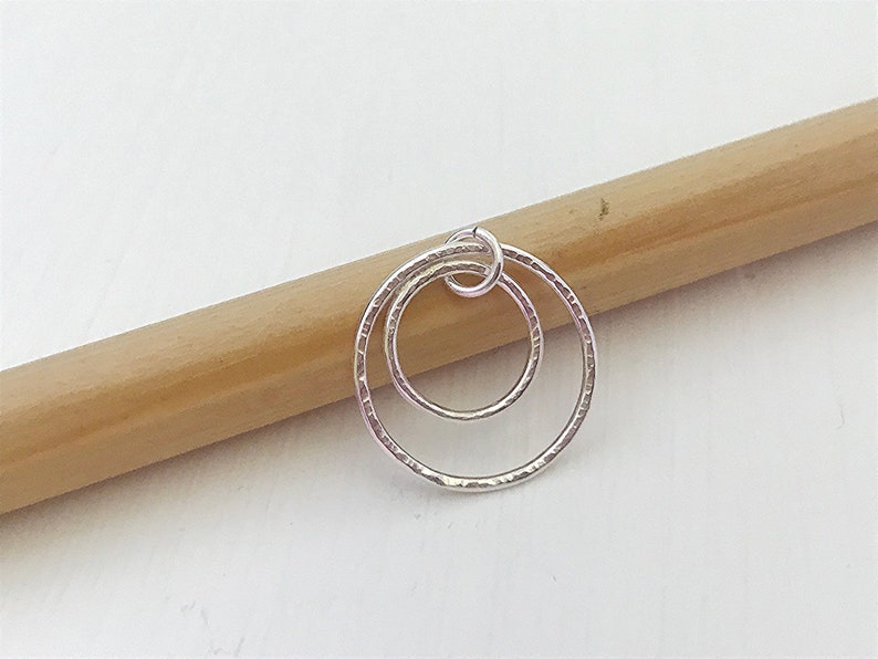 Sterling Silver Double Circle Links Charms Pendant Infinity Links Connectors Findings