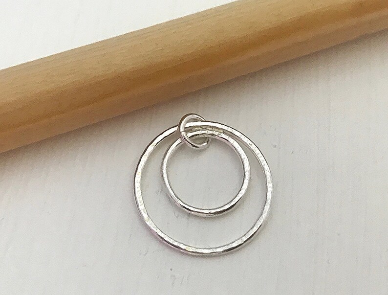 Sterling Silver Double Circle Links Charms Pendant Infinity Links Connectors Findings