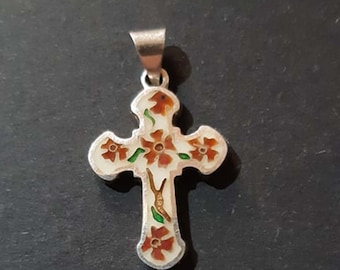 beautiful cross with Cloisonne Enamel, Pendant, Enamel Cross, exclusive products, Handmade, Author's work