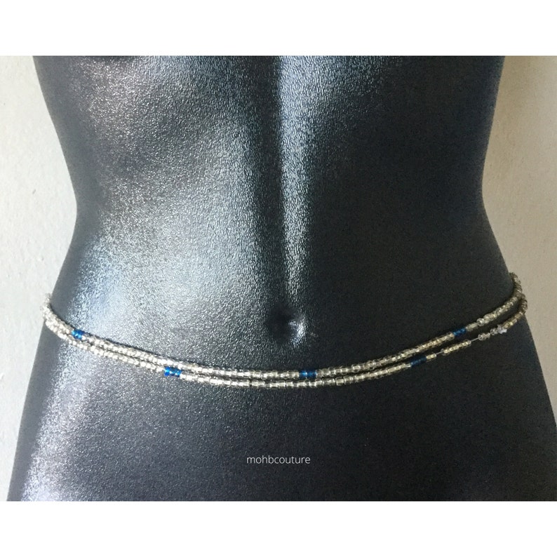 Set of 2 Waist Beads Belly chains Anklet Necklace Belly Beads For Weight Loss Bracelet Christmas gift African Waist Beads
