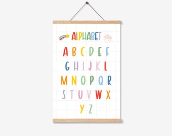 Educational Alphabet Print - Nursery and Playroom Print