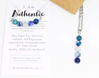 I am Authentic - Throat Chakra Necklace