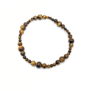 Tiger&#39;s Eye Stretch Grounding Ankle Bracelet/Anklet