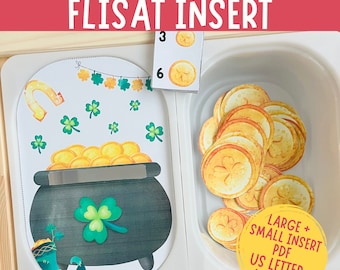 Pot of Gold Flisat Insert, St. Patrick's Day Counting Game (Printable)