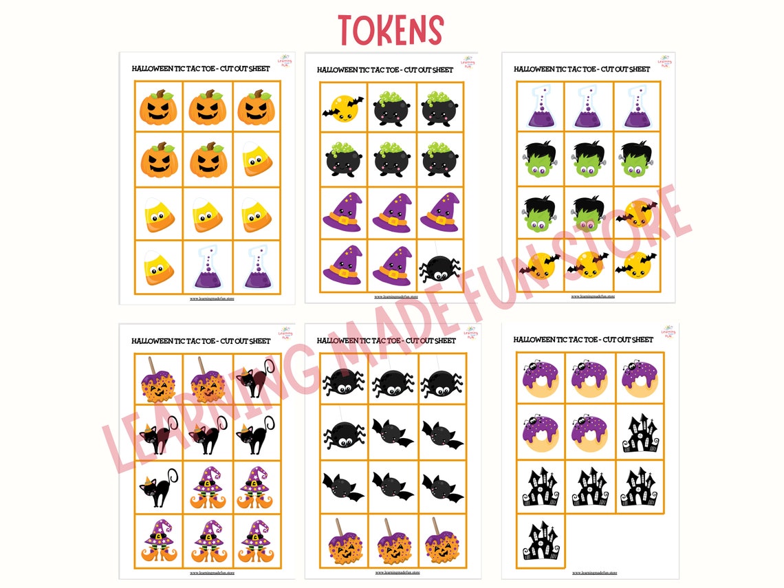 Halloween Tic Tac Toe Printable Game: Party Favor, Class Treat (PDF) - Etsy