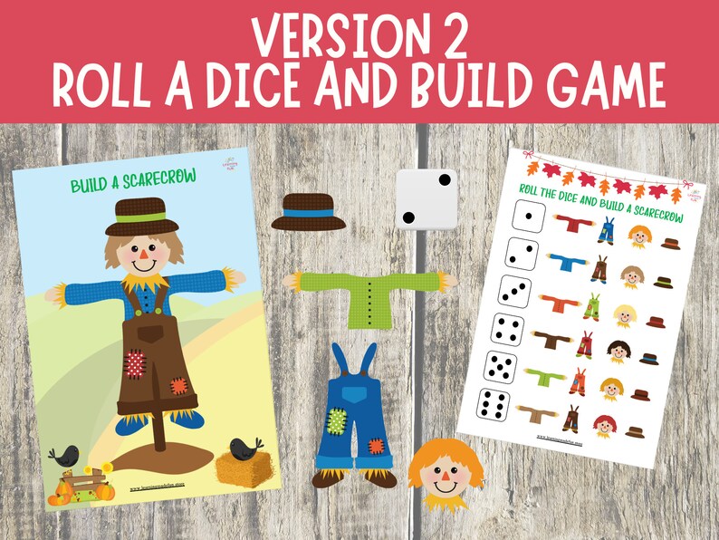 Build a Scarecrow Game: Autumn Toddler Activity, Busy Book (PDF) - Etsy
