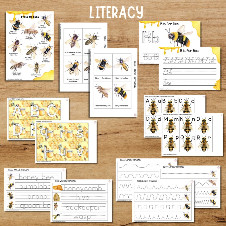 Bees Unit Study, Honey Bee Printable, Homeschool Learning (PDF) - Etsy