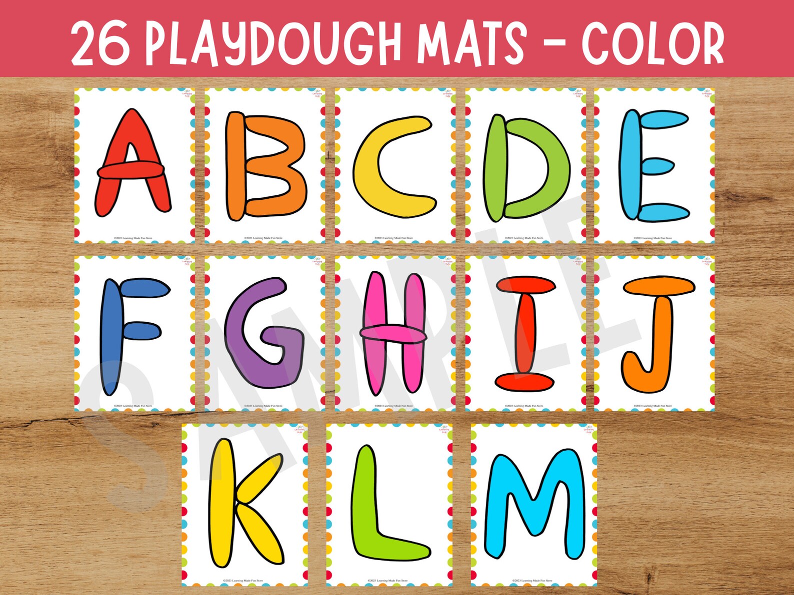 Alphabet Play Dough Mats: ABC Learning Cards (digital Download) - Etsy