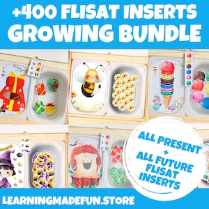 Flisat Growing Bundle, Flisat Inserts, Sensory Table, Growing Bundle, Preschool Flisat Table, Printable Flisat Insert, Trofast Insert