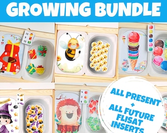 Flisat Table Insert Bundle, Sensory Preschool Learning (Digital Download)