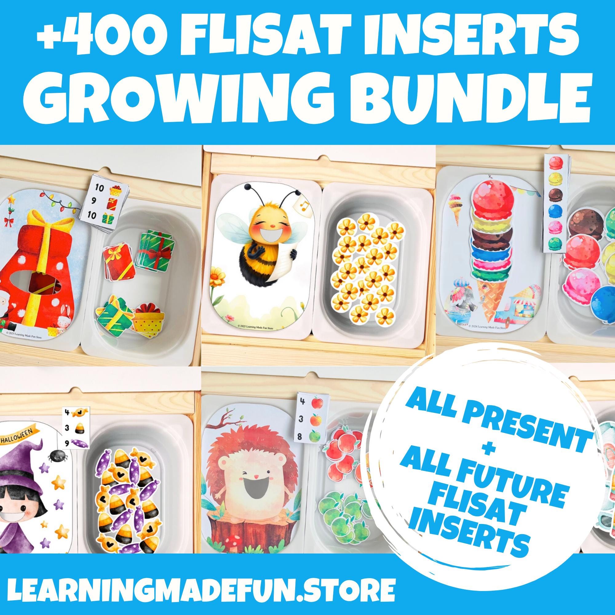 Flisat Growing Bundle, Flisat Inserts, Sensory Table, Growing Bundle, Preschool Flisat Table, Printable Flisat Insert, Trofast Insert