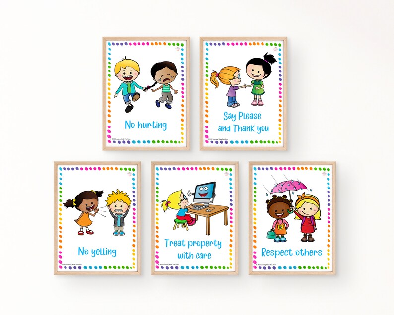 Classroom Rules Posters Class Expectations Bulletin Board Etsy