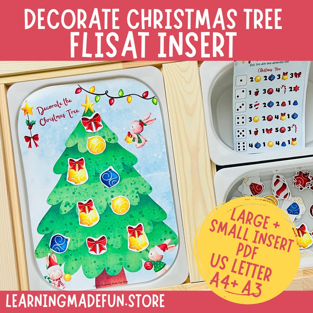 Christmas Counting Game, Printable Flisat Insert, Trofast Insert ...