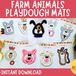 Forest Animals Play Doh Mats Visual Cards, Printable Play Dough Toddler  Activities, Homeschool Montessori Materials Kindergarten Preschool 