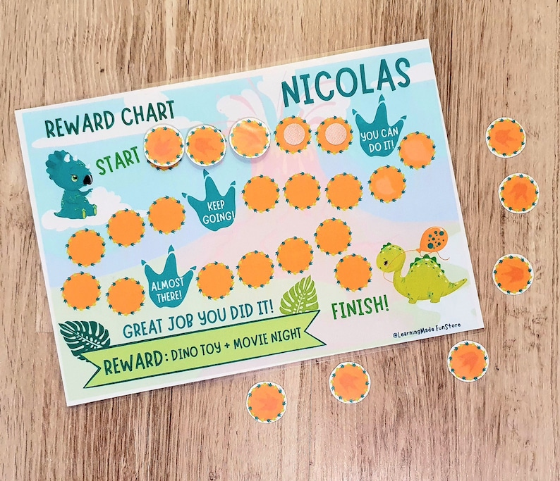 EDITABLE Dinosaurs Reward Chart Kids, Reward Chart Printable Toddler, Sticker Reward Chart, Behaviour Chores Chart, Potty Training Chart image 4