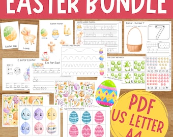 Easter Learning Activities Bundle: Math, Literacy, Fine Motor (PDF)